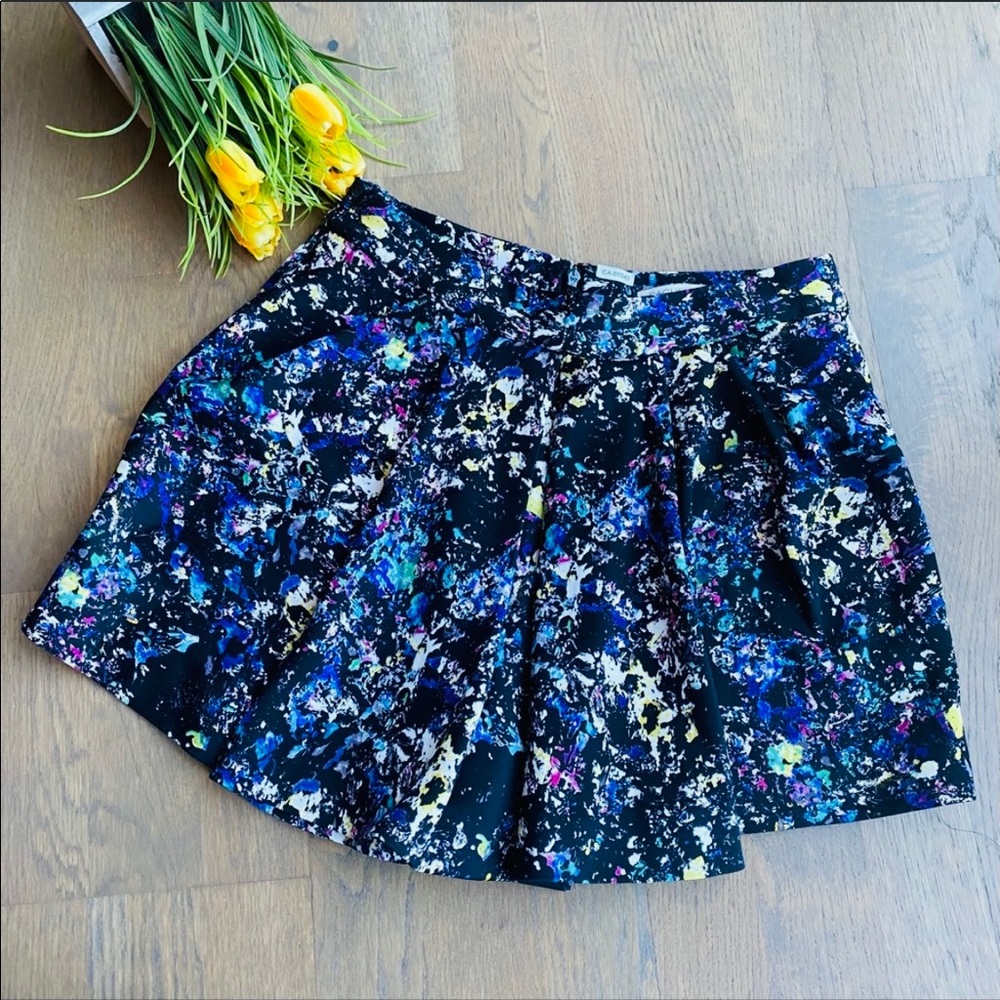 Rachel Roy floral skort with pockets, purple 2
